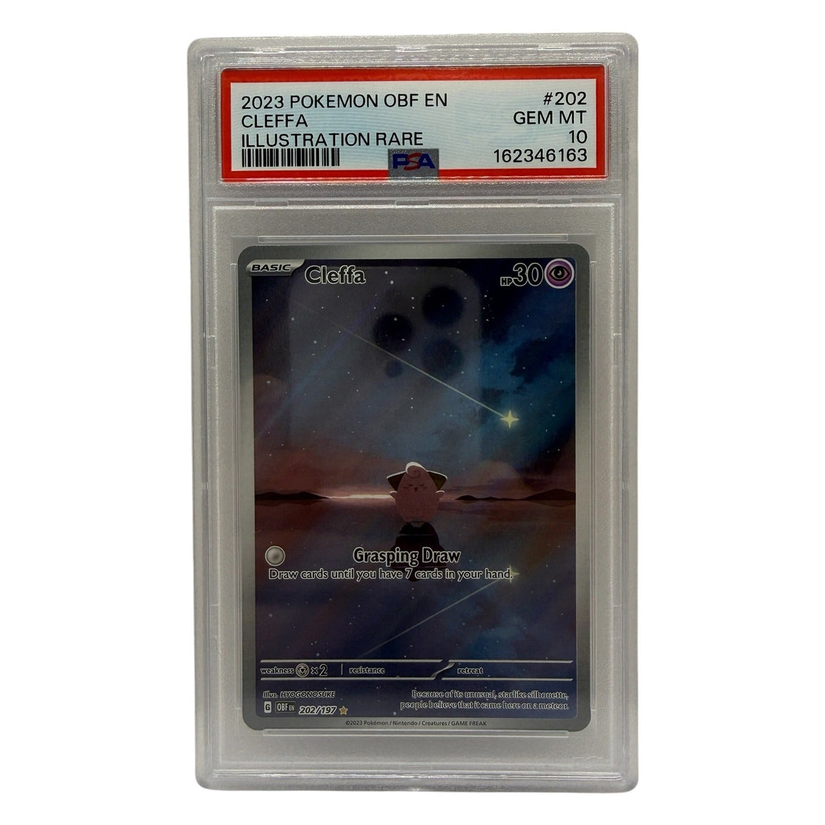 2023 Pokémon SV Obsidian Flames Cleffa Illustration Rare #202 PSA 10 GEM MINT