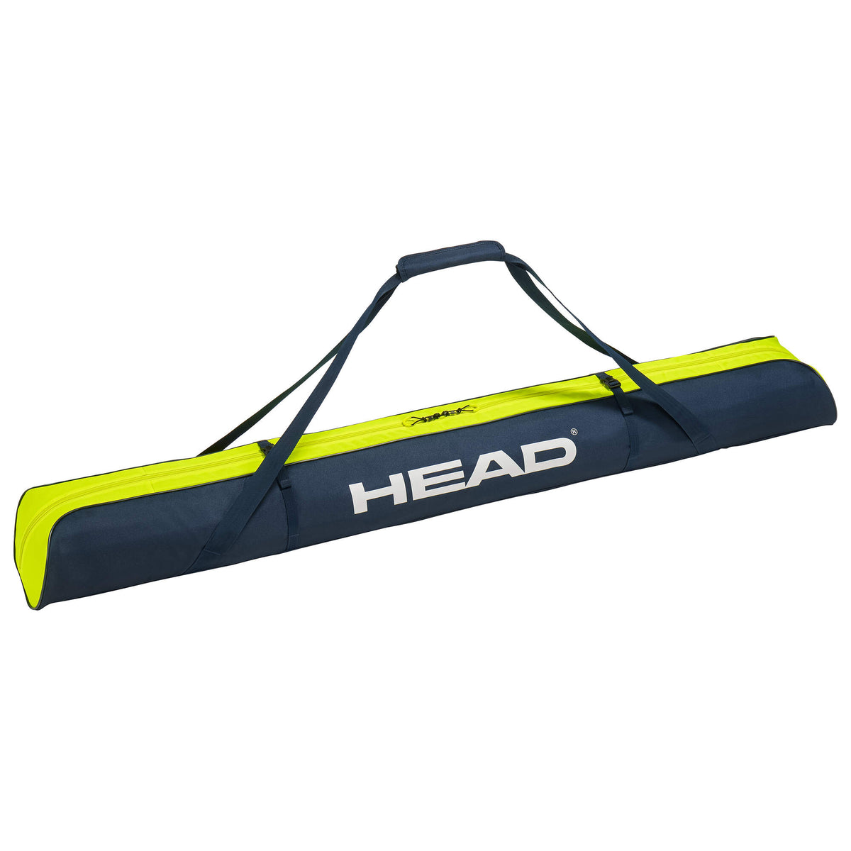 HEAD Single Ski Bag Short, Midnight/Blue/Yellow in Navy - side view