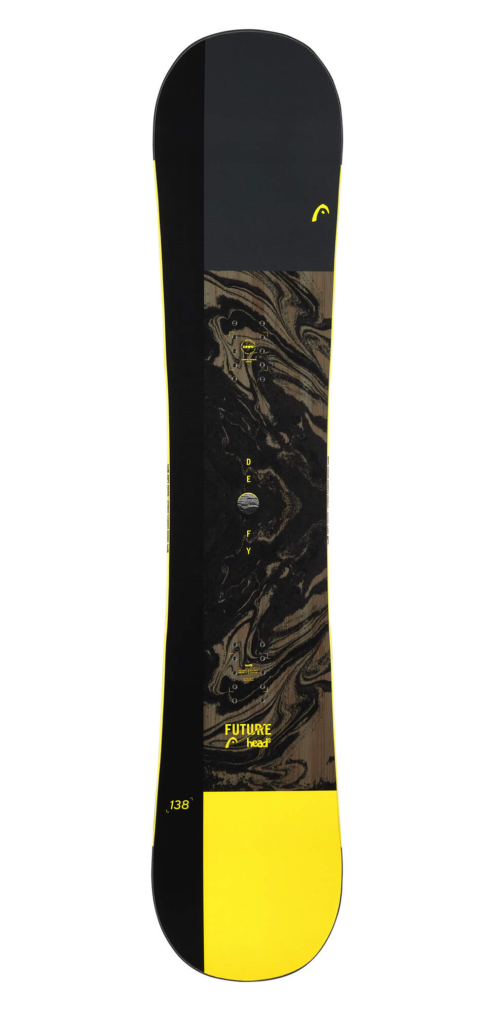 HEAD DEFY YOUTH Freestyle Snowboard, 138 cm - top view