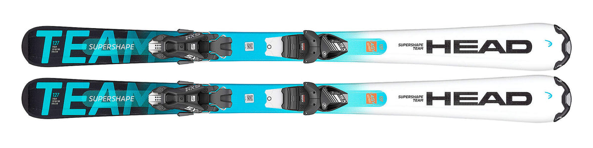 HEAD Supershape Team Easy HRS Kids Skis, White Circle in White - top view