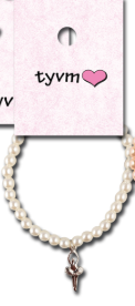 White Pearl Ballet Bracelet
