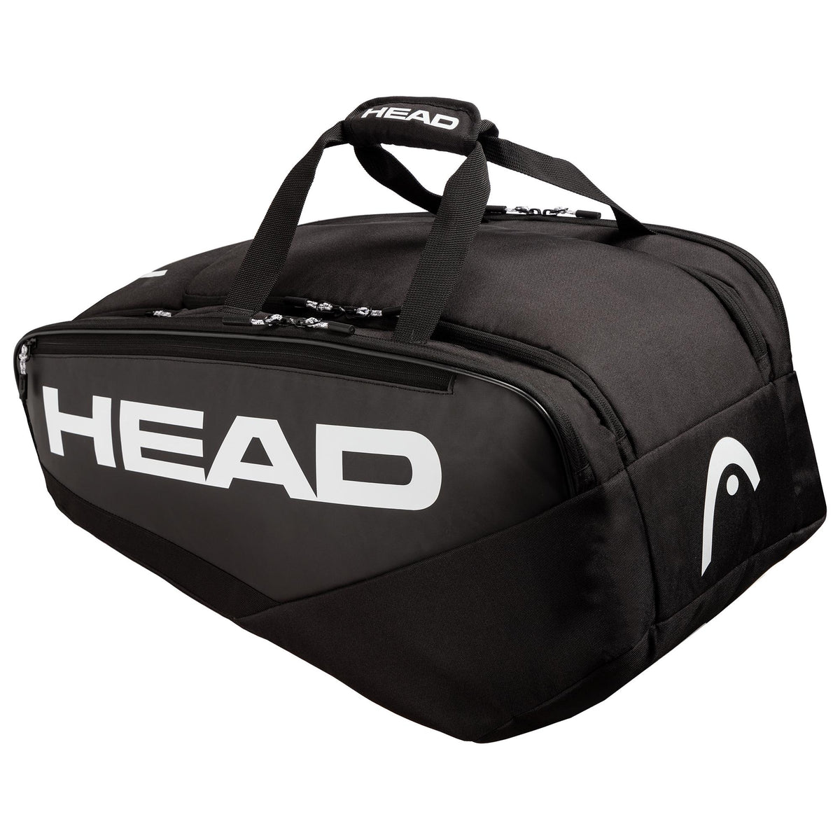 HEAD Pro Pickleball Bag in black with large white HEAD logo, angled front view on white background