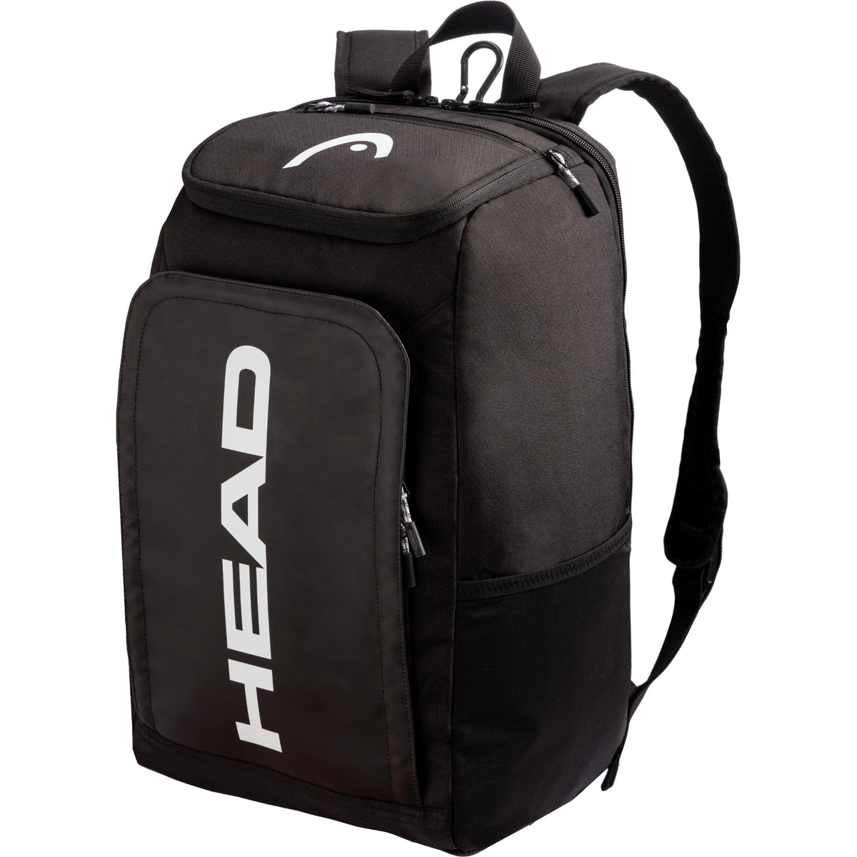 HEAD Pro Pickleball Backpack 26L in black with large vertical HEAD logo, shown on a white background