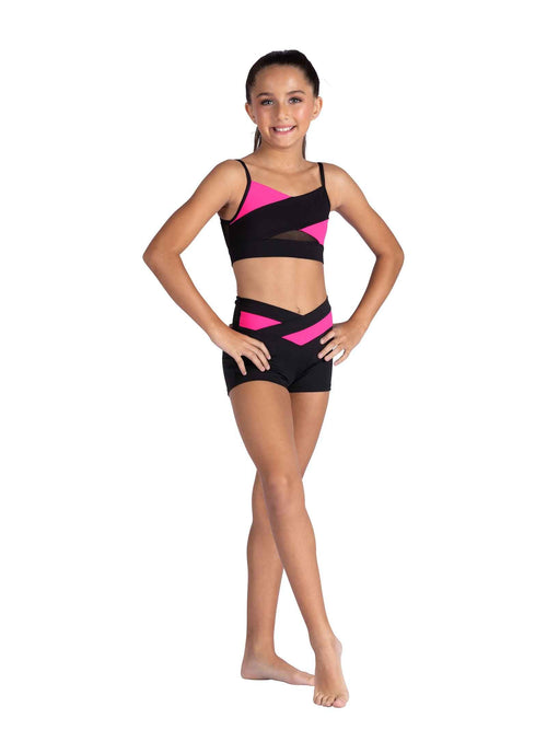 DanzNMotion Child Color Block Crop Top