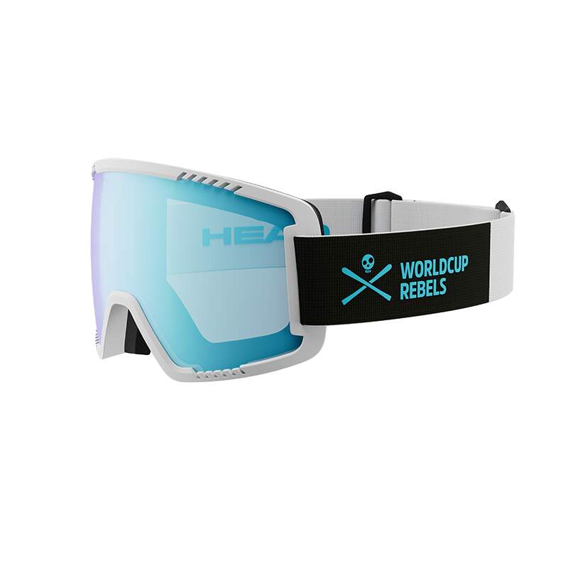 HEAD CONTEX PHOTO WCR Photochromic Ski Goggles, Blue Lens in Blue - front side view