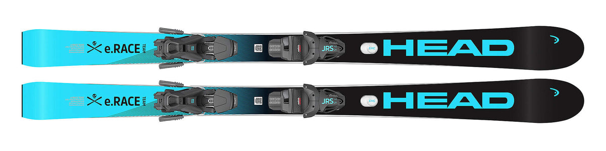 HEAD Worldcup e.Race Team JRS Junior Race Skis, Black/Blue, 140 cm in Black - top view