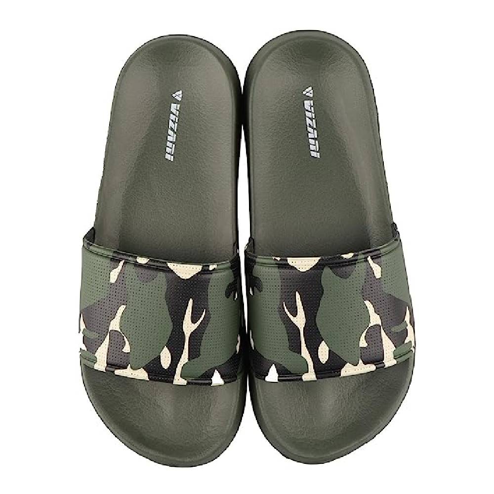 Vizari Youth Camo Soccer Slide Sandals – Green Khaki