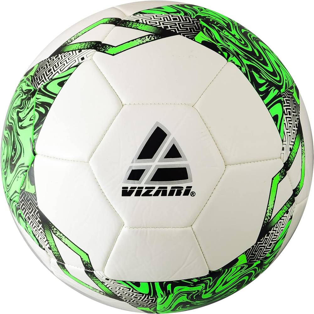 Vizari Toledo Soccer Ball – White/Neon Green