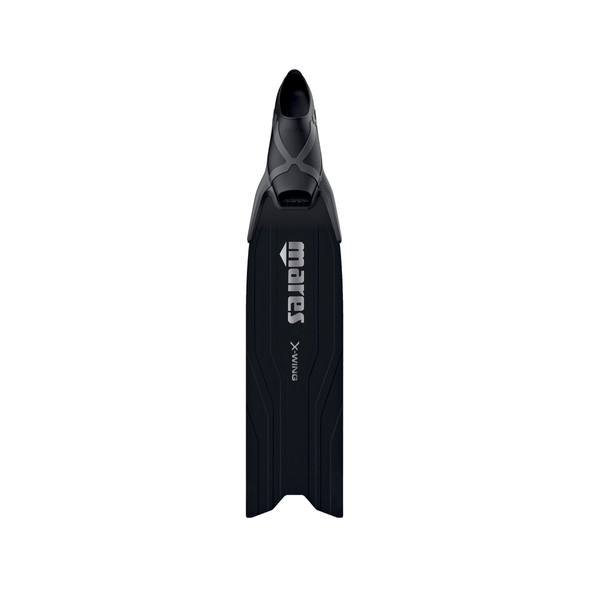 Mares X-Wing Short Diving Fins in Black/Black - front view