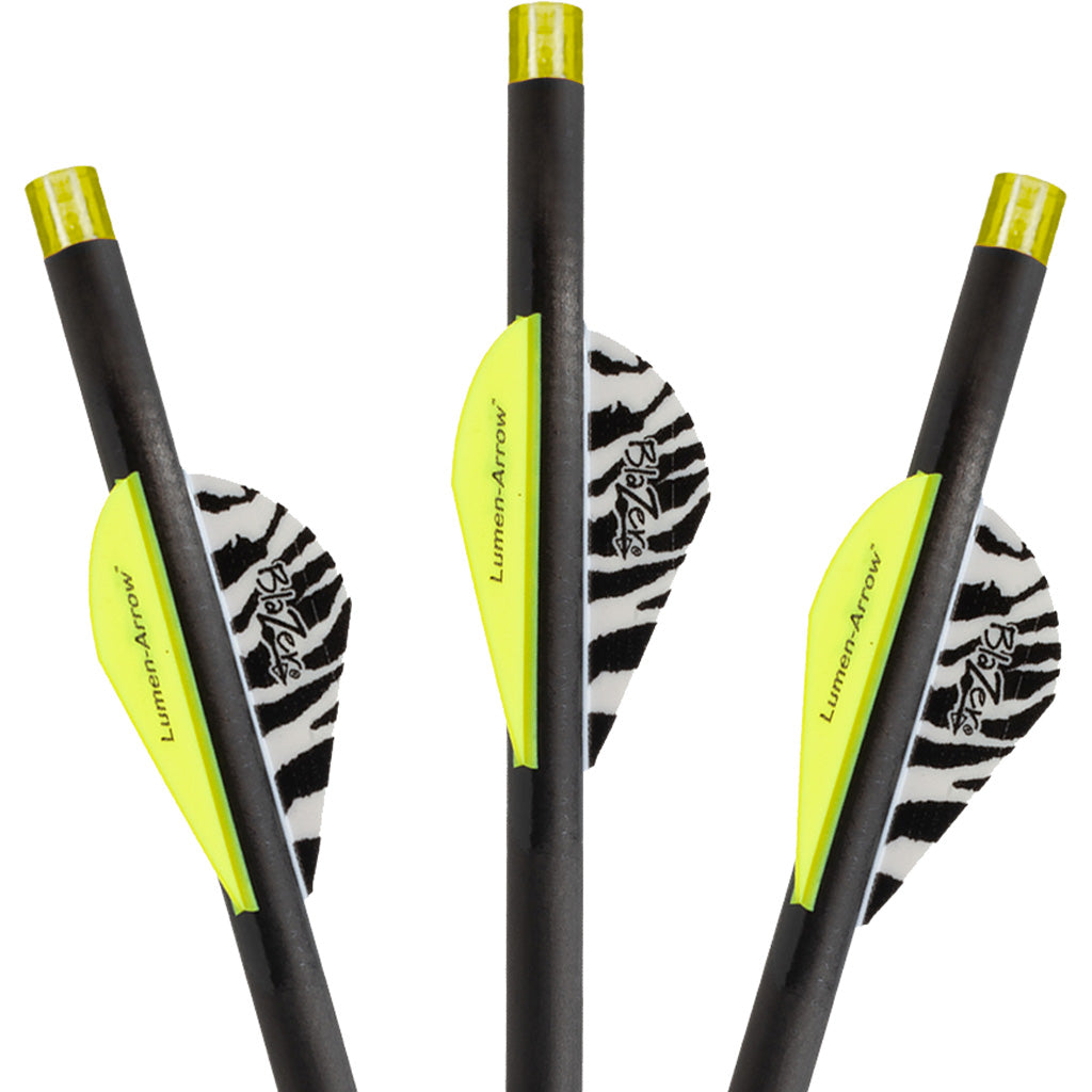 Lumenok Carbon Crossbow Bolts in 20 in HD Orange Flat Nocks 3 pk. - Front View
