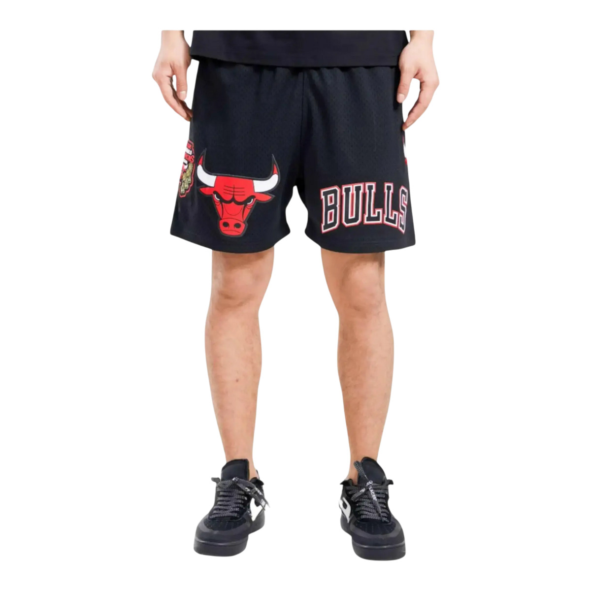 Pro Standard NBA Chicago Bulls Logo Mesh Men's Shorts — Black