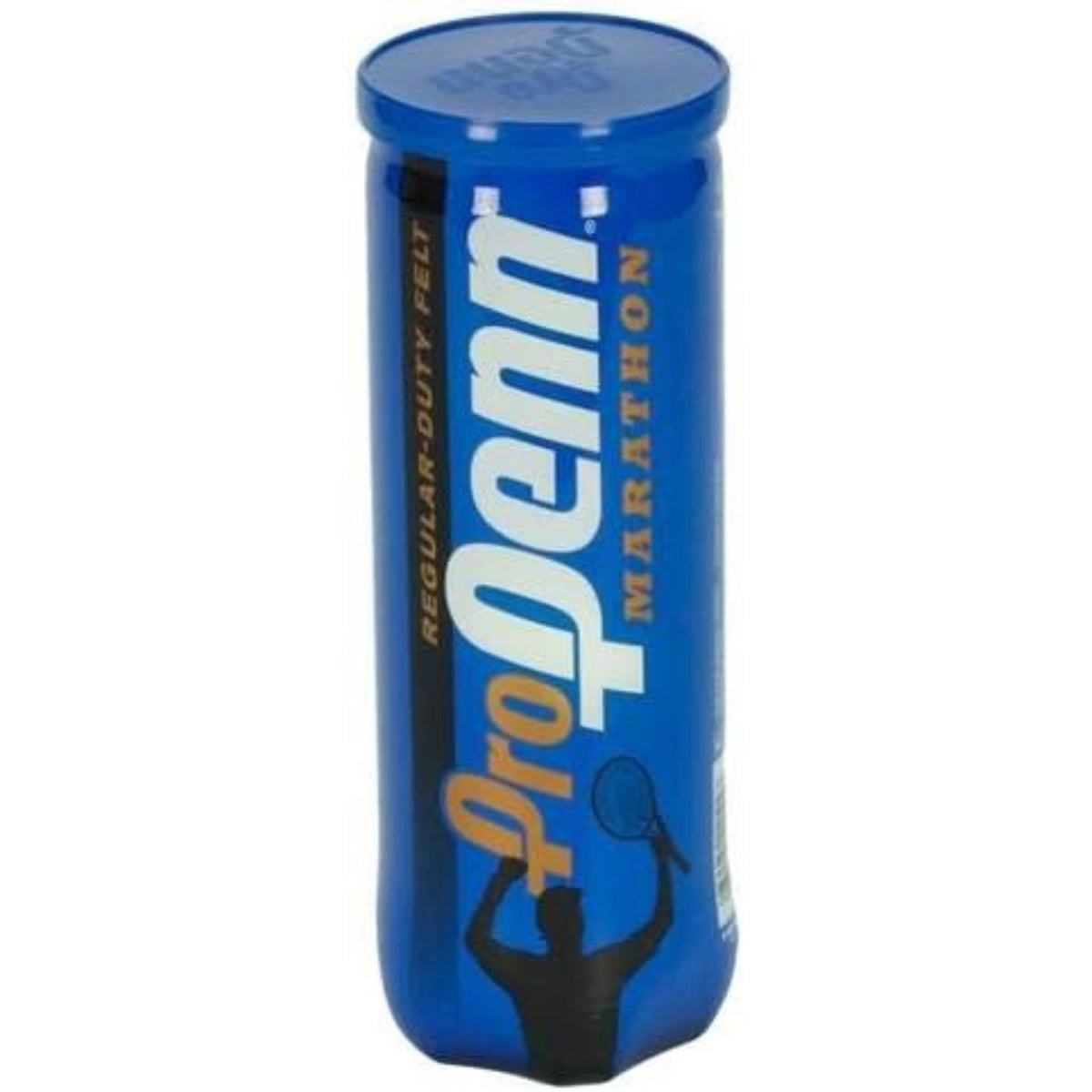 Can of Penn Pro Marathon regular duty tennis balls containing three balls.