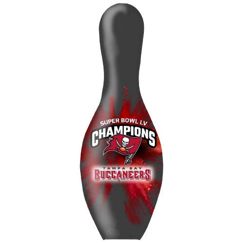 KR Strikeforce Tampa Bay Buccaneers Championship Bowling Pin with Officially Licensed NFL Logos - Official Size - Great for Display - view 1