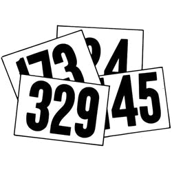NFHS white track and field competitor numbers 001-100, 100-number set