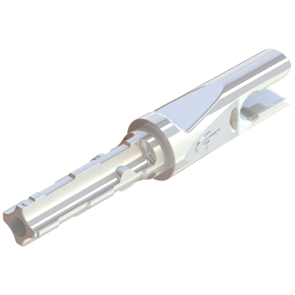 Gold Tip Accu-Tough Nocks in White - Front View