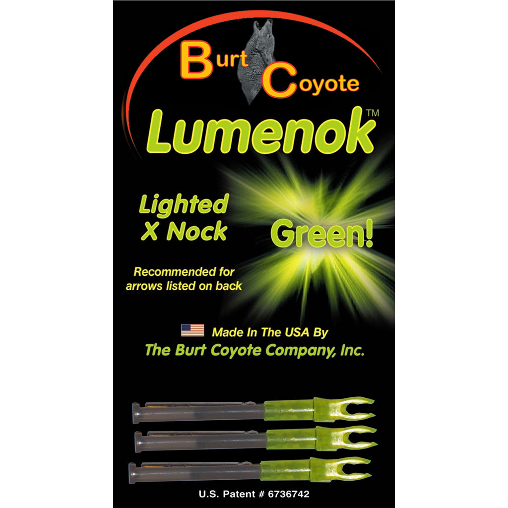 Lumenok Lighted Nocks in HD Orange X 3 pk. - Front View