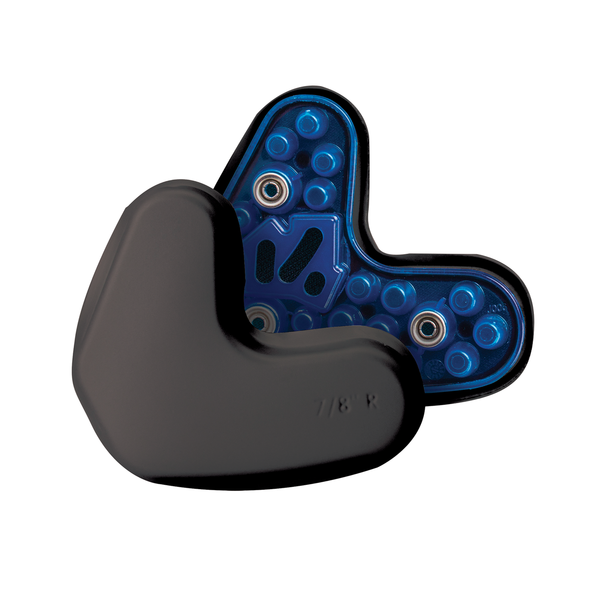 Schutt Inter-Link football helmet jaw pads bases and cover pair in black