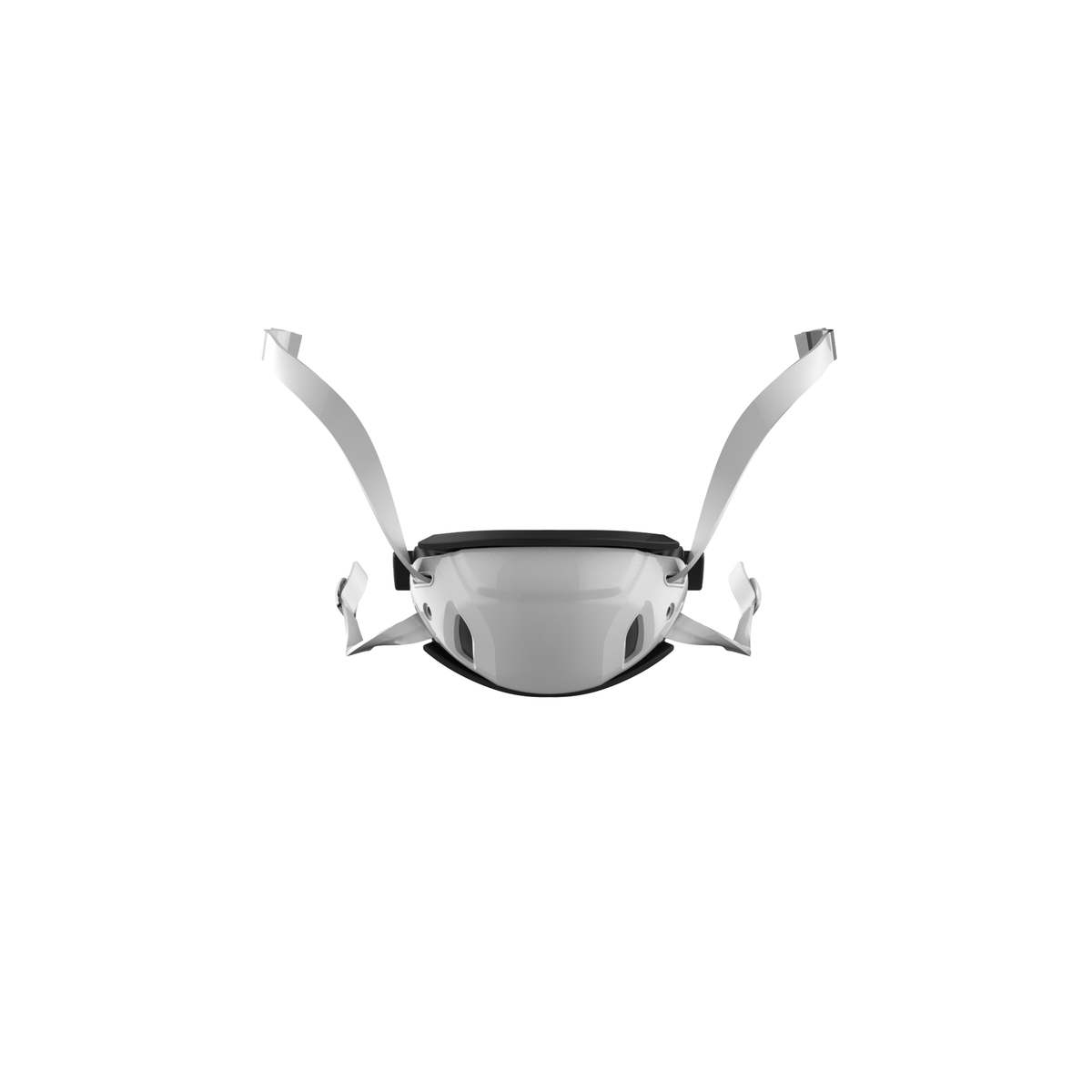 Schutt Fusion hard cup football chinstrap in white
