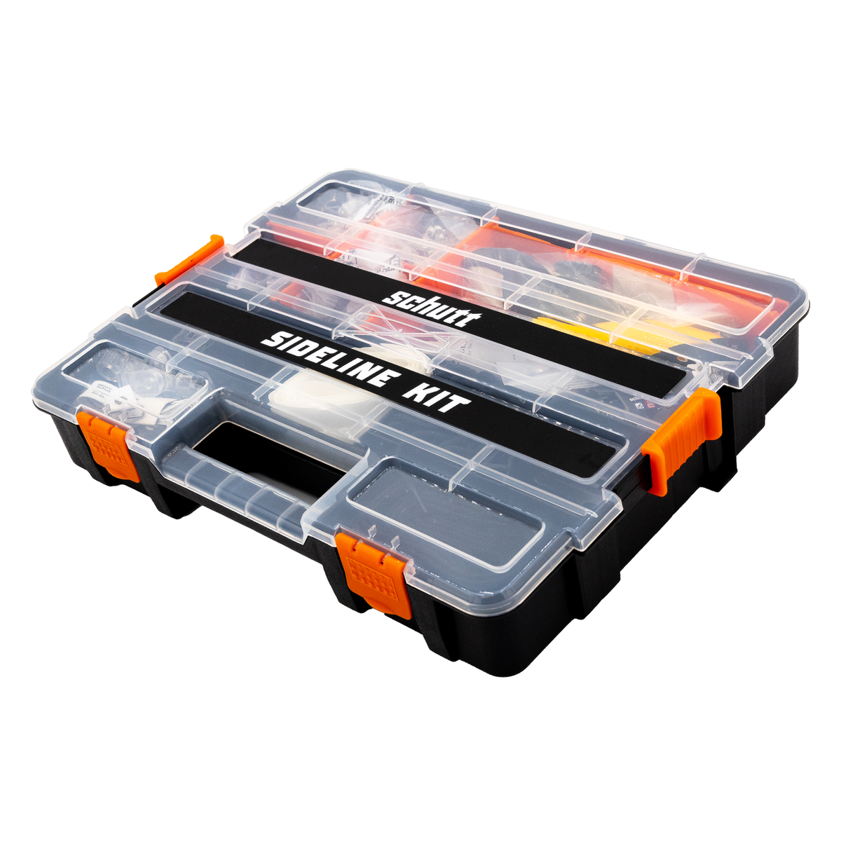 Schutt universal sideline kit in a clear organizer case
