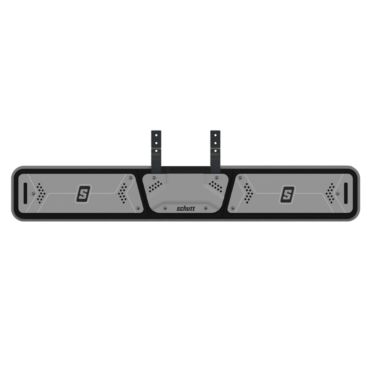 Schutt XV varsity football rib protector in silver and black