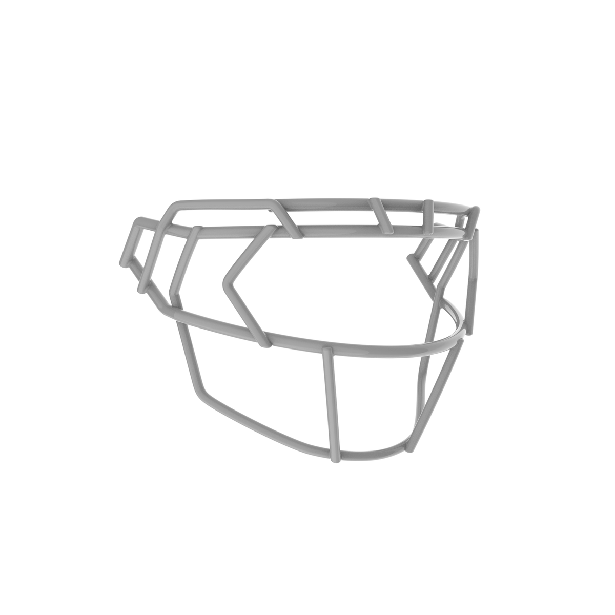 Schutt F7X-EGOP III gray football facemask with extended eye guard and reinforced wire frame design