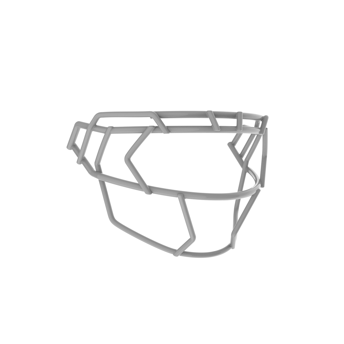Schutt F7X-EGOP VI gray football facemask with extended eye guard and reinforced wire frame design
