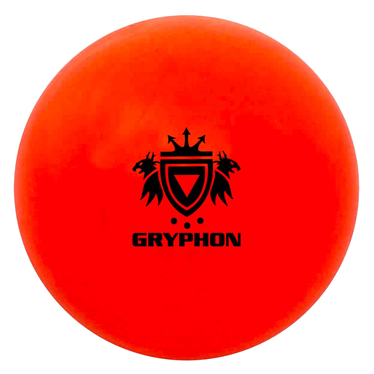 Gryphon practice field hockey ball with logo on surface