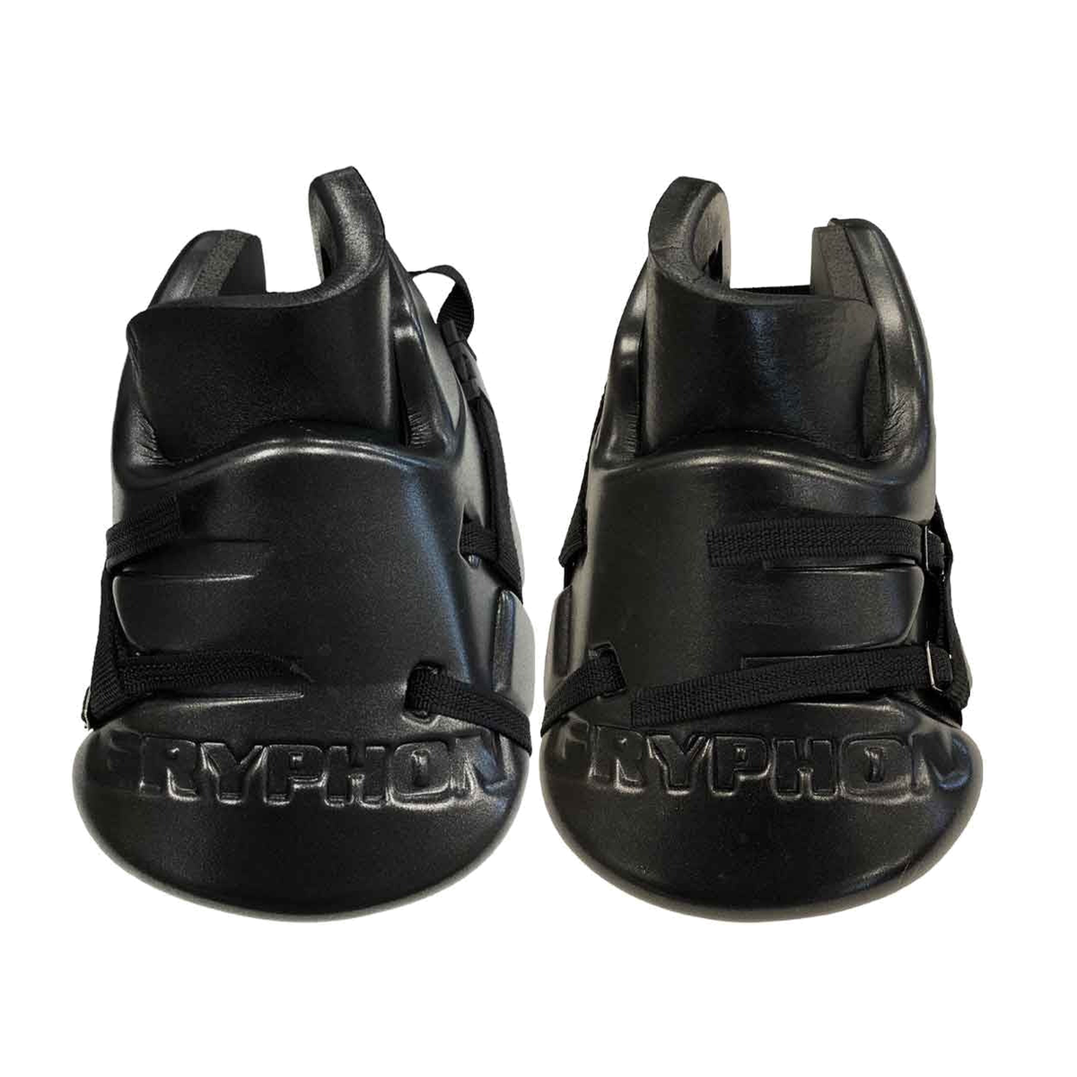 GRYPHON Sentinel field hockey goalkeeper kickers featuring a durable foam construction, contoured shape, and adjustable straps for a secure and stable fit.