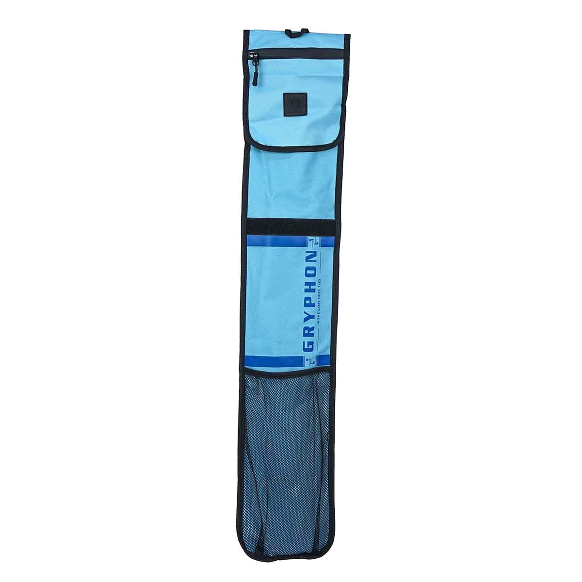Gryphon Frankie field hockey stick bag with stick sleeve, zip pocket, and mesh storage compartment