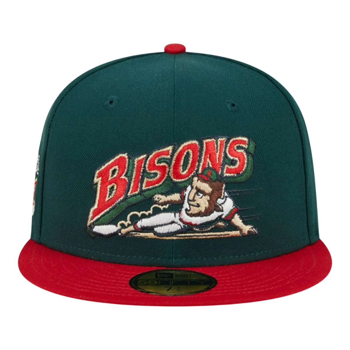 New Era X Big League Chew Buffalo Bisons 59FIFTY Men's Fitted Hat — Green/Red Wool