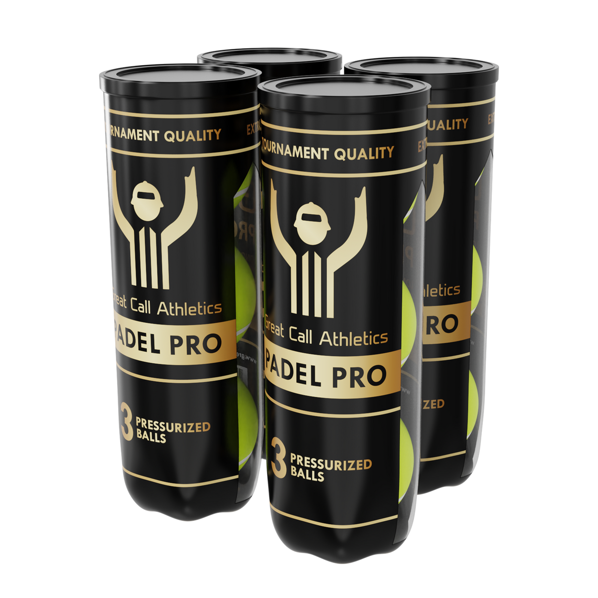 4 Cans of padel pro pressurized balls