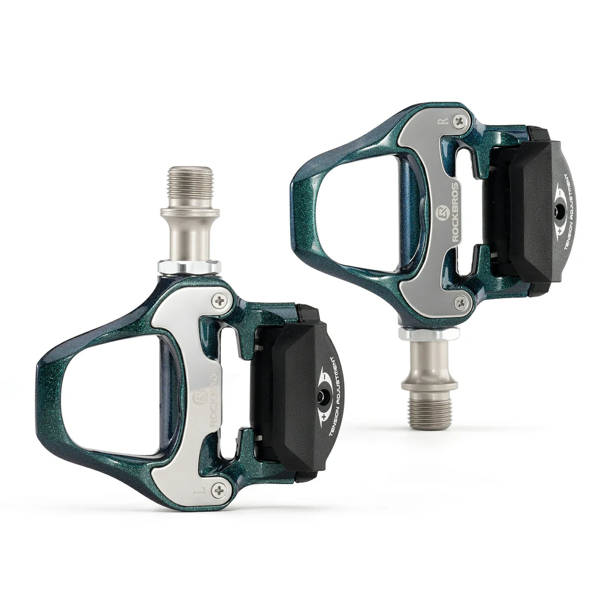 ROCKBROS Road MTB Lightweight Clipless Bicycle Pedals with Cleats Set Compatible with SPD-SL System