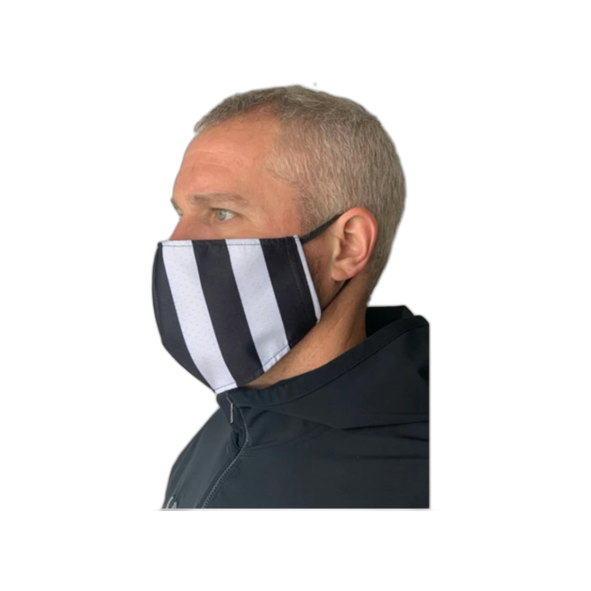 Smitty Referee Striped Face Mask - face mask