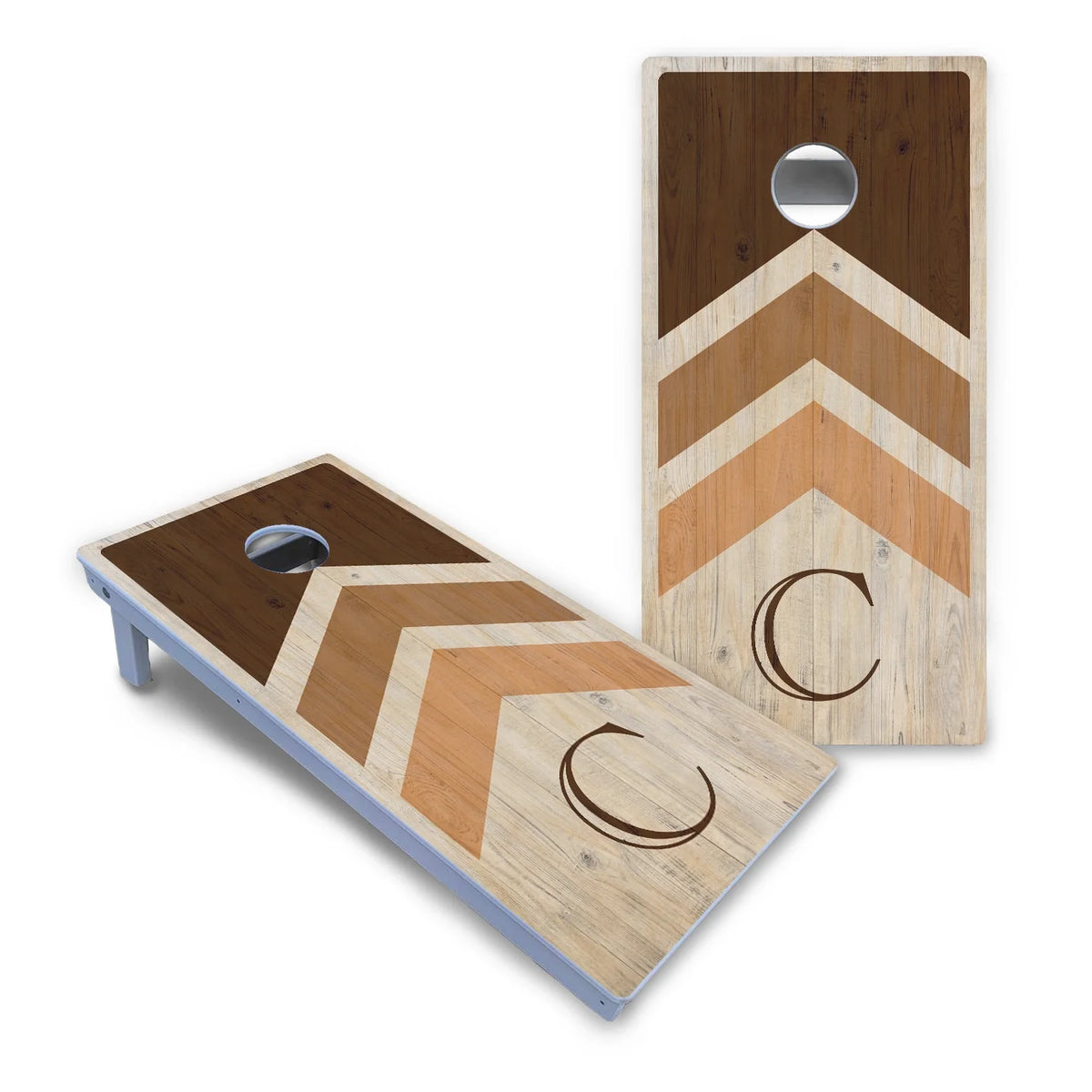 Wedding Arrows Cornhole Boards - All Weather Series - Natural