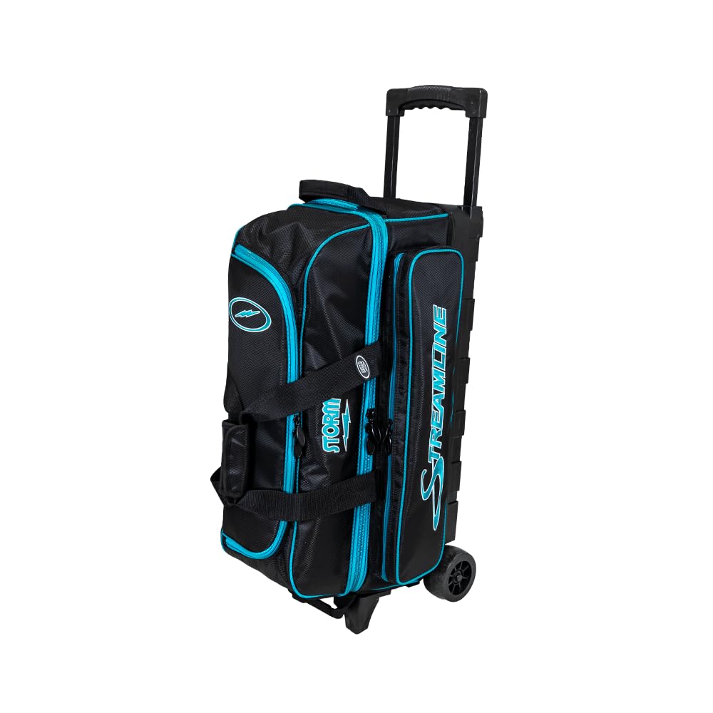 Storm 3-Ball Streamline Bowling Bag Black/Aqua - view 1