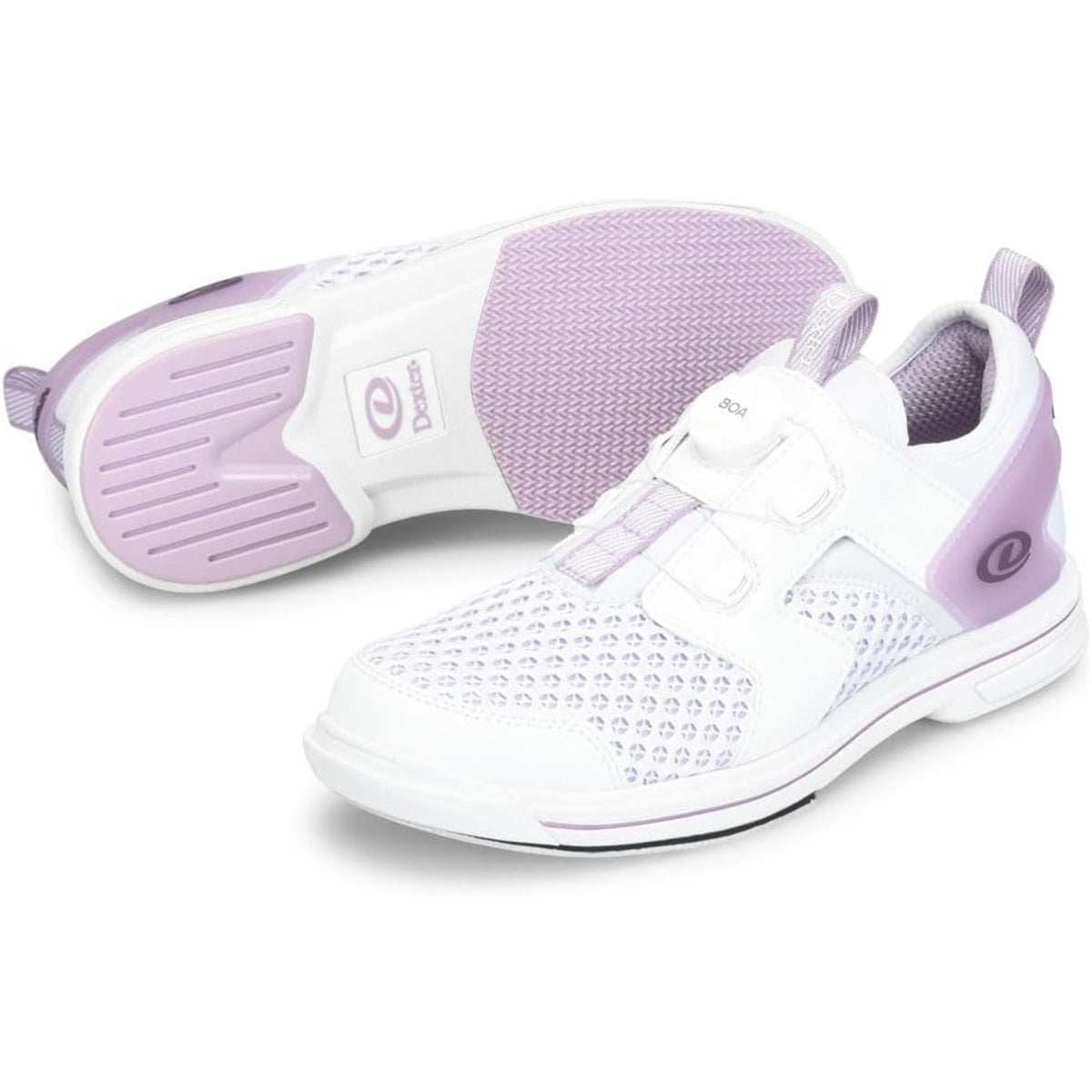 Dexter Women’s DexLite Pro BOA White Lavender Right Hand Bowling Shoes