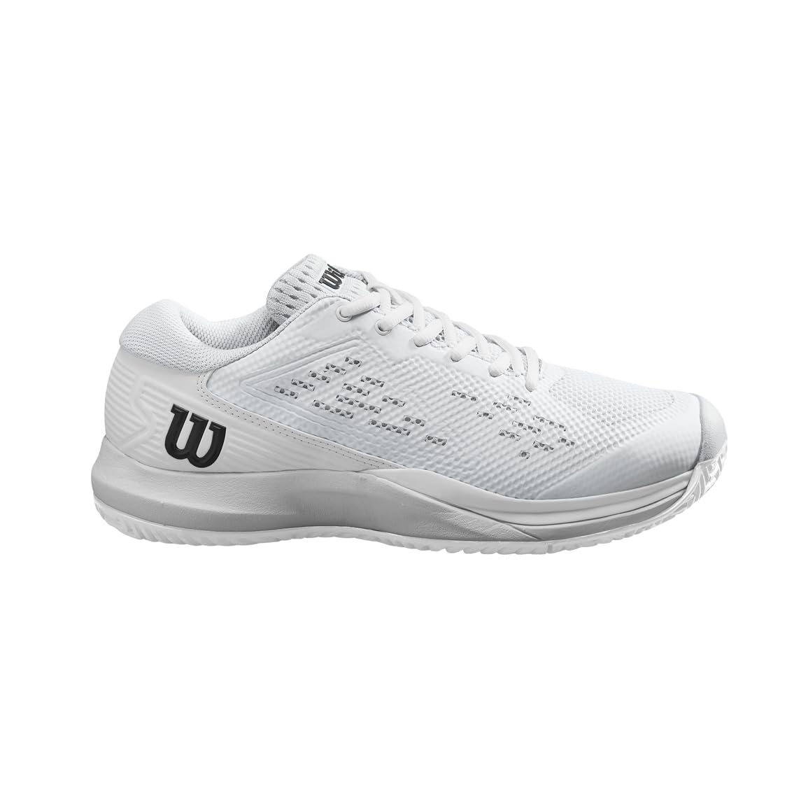 Wilson Rush Pro Ace Womens Tennis Shoes, White/White/Black - main view