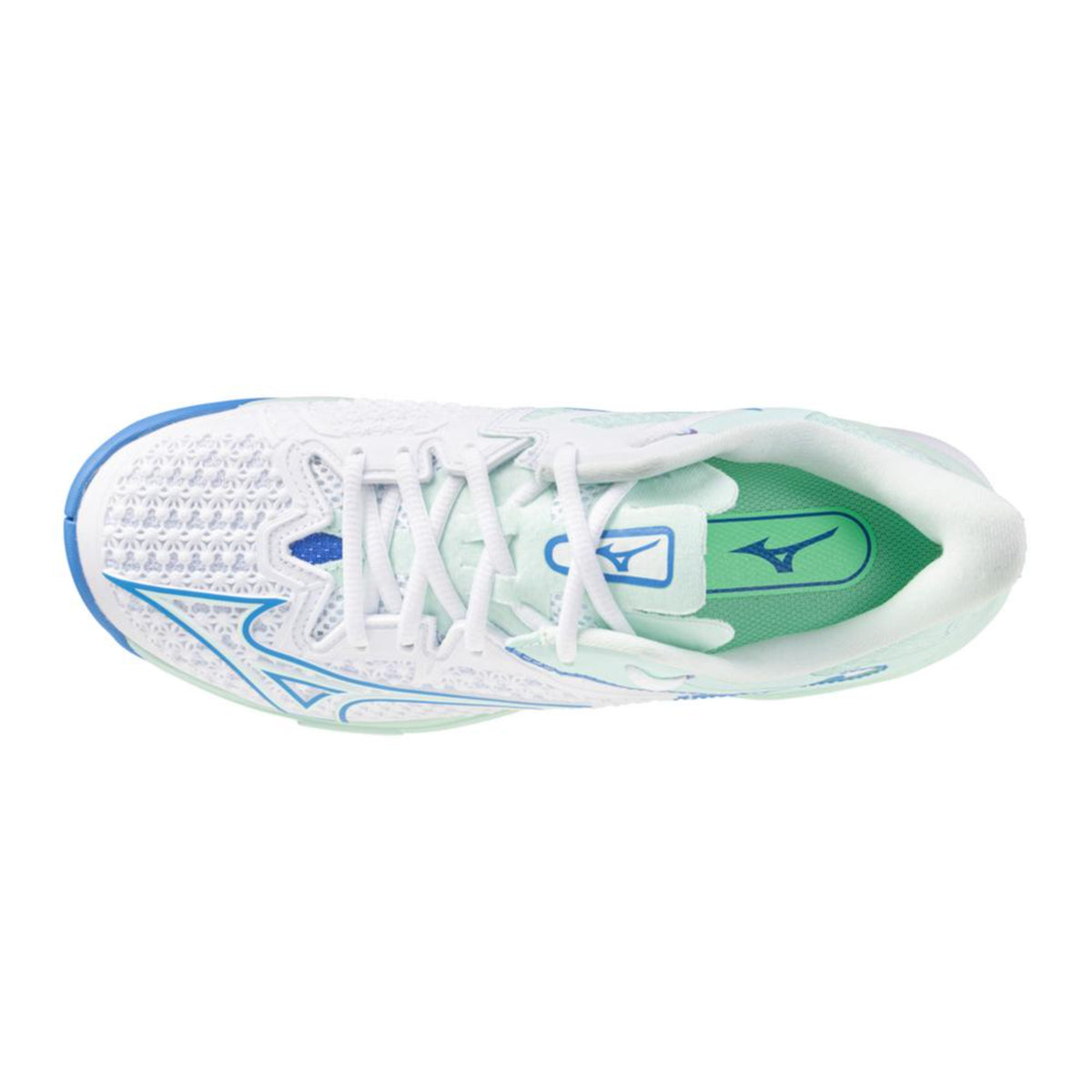 Mizuno Wave Exceed Tour 6 AC Women's White-Frontier Blue Tennis Shoe