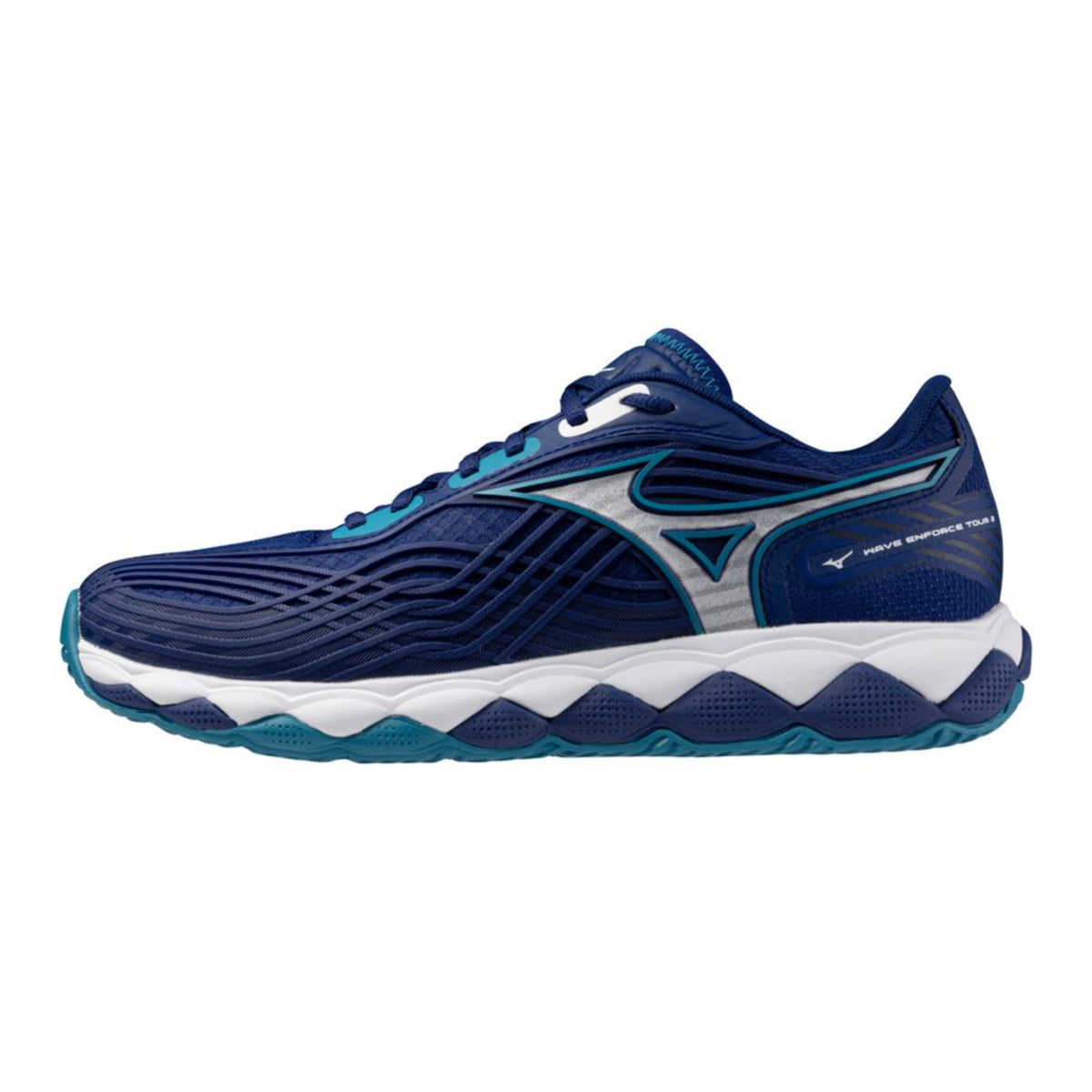 Mizuno Wave Enforce Tour 2 AC Men's Blue Tennis Shoe