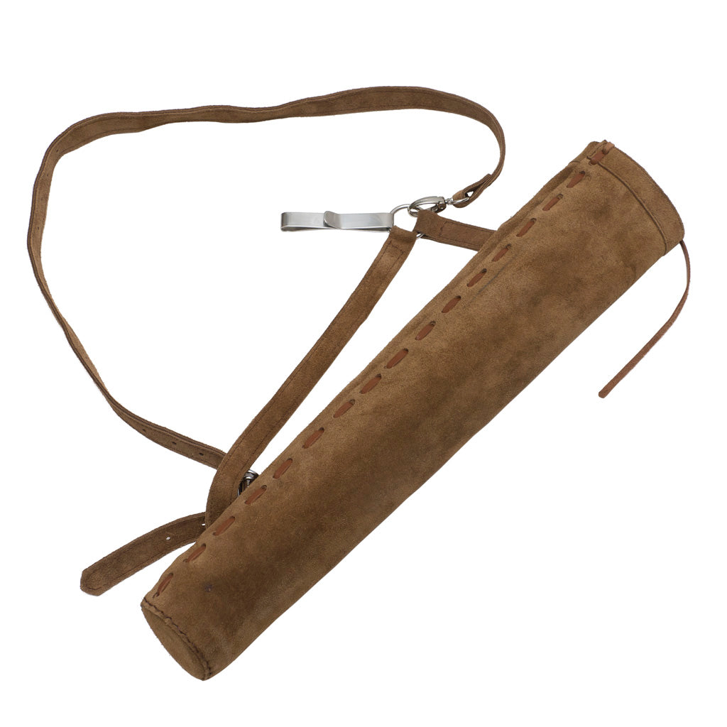 October Mountain Traditional Suede Hip/Back Quiver - Front View
