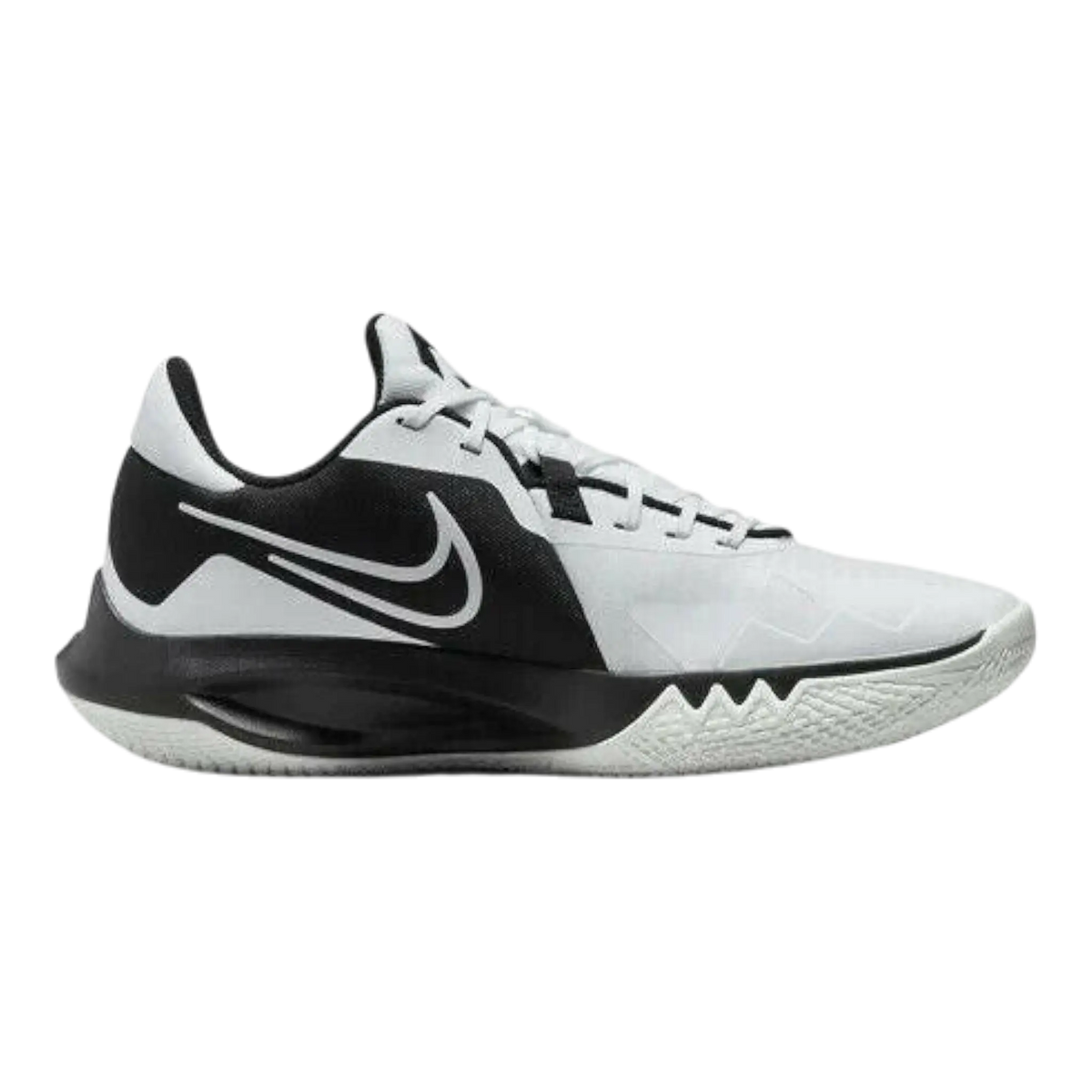 Nike Precision 6 Men's Basketball Shoes — Black/White Mesh Low-Top