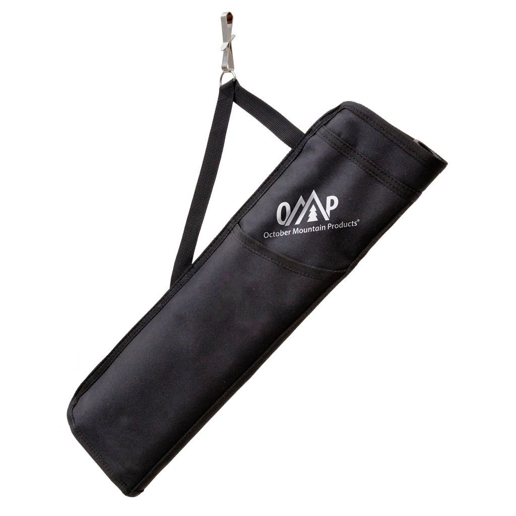 October Mountain Hip Quiver 3-Tube in Black - Front View