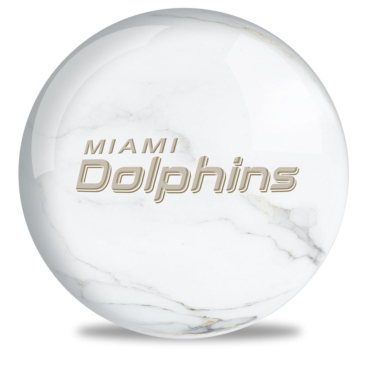 On The Ball Bowling NFL Miami Dolphins Undrilled Polyester Bowling Ball (Marble) - view 1