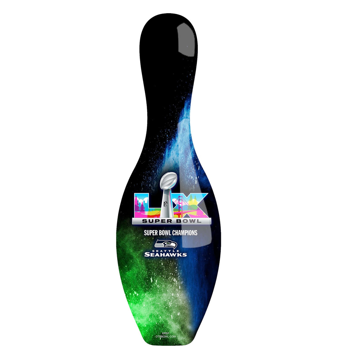 KR Strikeforce Super Bowl LX Champion Seattle Seahawks Bowling Pin - view 1