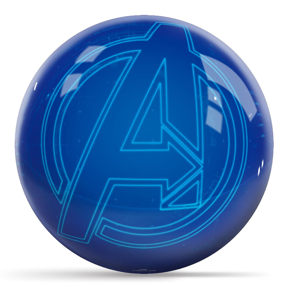 KR Strikeforce Marvel Avengers Blue Logo Undrilled Bowling Ball (6, Pounds) - view 1