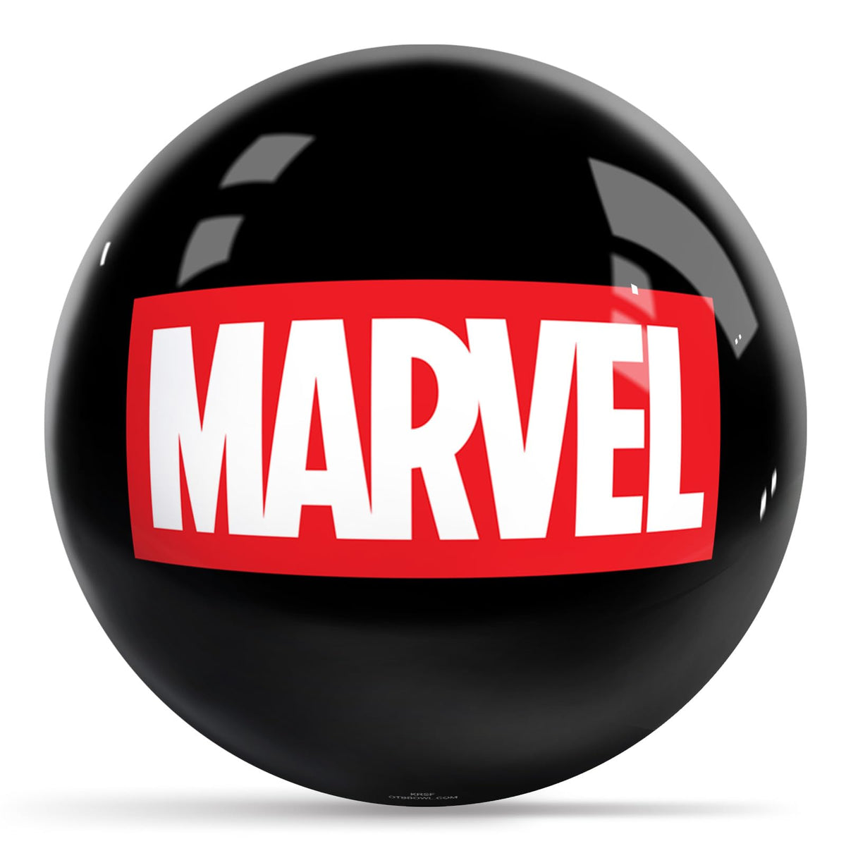 KR Strikeforce Marvel Classic Logo Black Undrilled Bowling Ball (8, Pounds) - view 1
