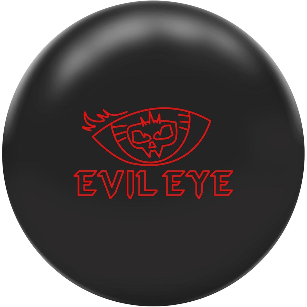 Bowling ball featuring a smooth surface with a bold graphic logo design, built for consistent roll and performance on the lanes.