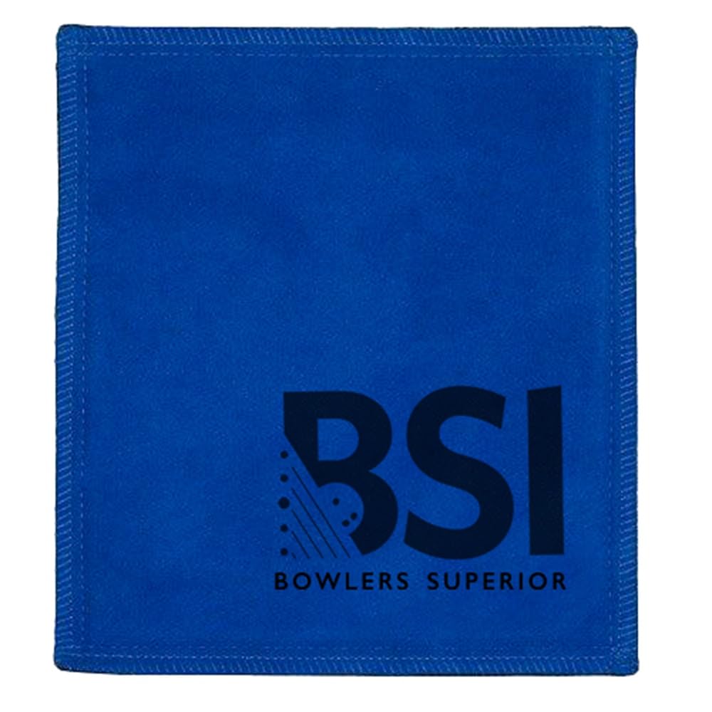 BSI Bowling Ball Shammy Pad – Dual Surface Leather Towel for Cleaning & Removing Oil, Restore Grip & Consistent Reaction, Royal Blue/Black, Sports Accessories - view 1