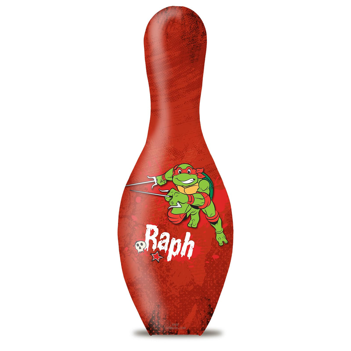 On The Ball Bowling Teenage Mutant Ninja Turtles Official Size & Weight Bowling Pins (Raphael) - view 1