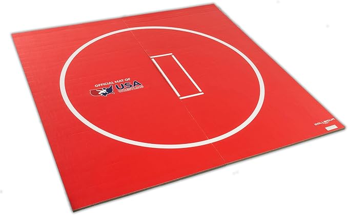 Dollamur 10'x10' Wrestling Mat, Navy, Gymnastics, with Circles